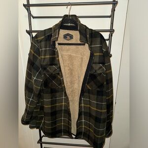 Freedom Foundry Sherpa Fleece Lined Flannel Jacket Men's XL Plaid Button Up Soft